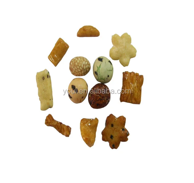 Japanese Style Rice Crackers and Peanuts Mix