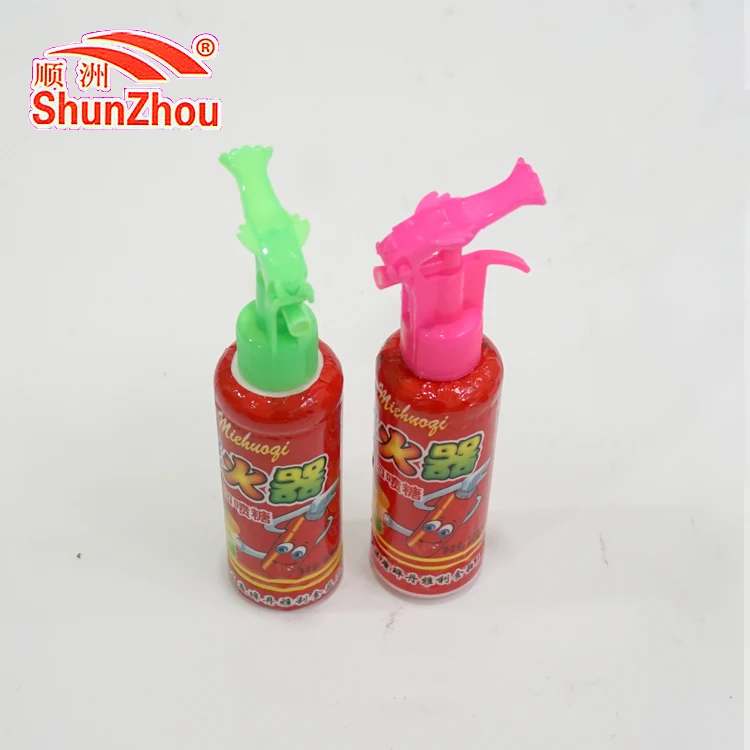 
60ml exstinguisher shape box package fruity flavor sour candy spray 