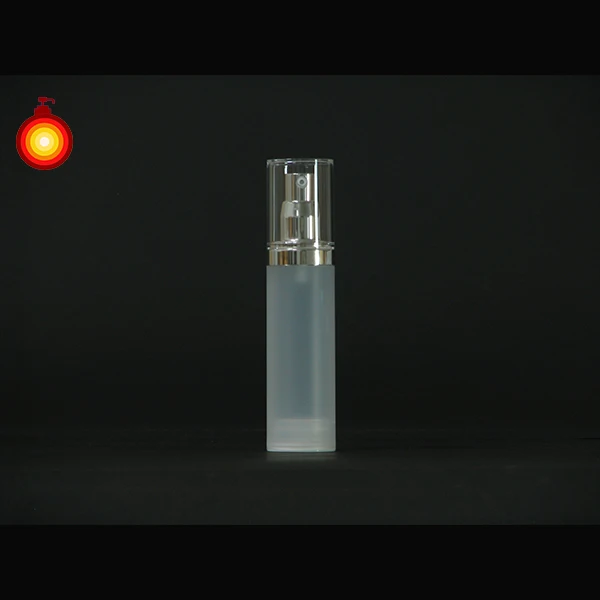 30ml~50ml high quality white silver pump with clear cap airless bottle PP airless lotion bottle cosmetic airless bottle