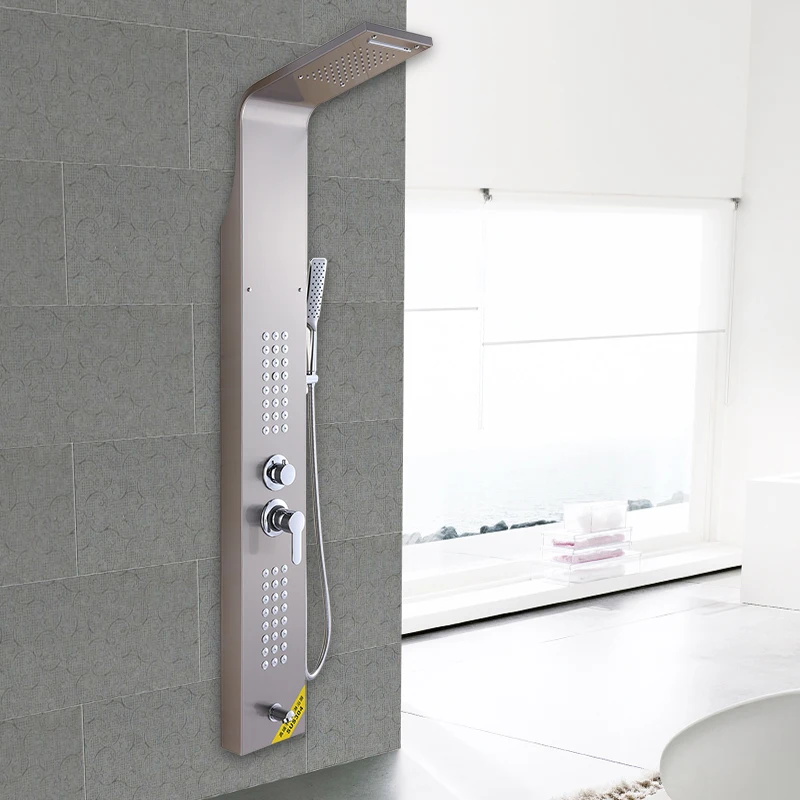 ROVATE 304stainless steel water saving spa shower panel spa shower  panel for bathroom thermostatic waterfall shower