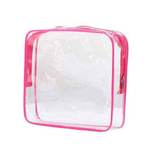 Fashion Plastic Cheap Blank Ladies Travel Cosmetic Clear Bag As Seen On TV