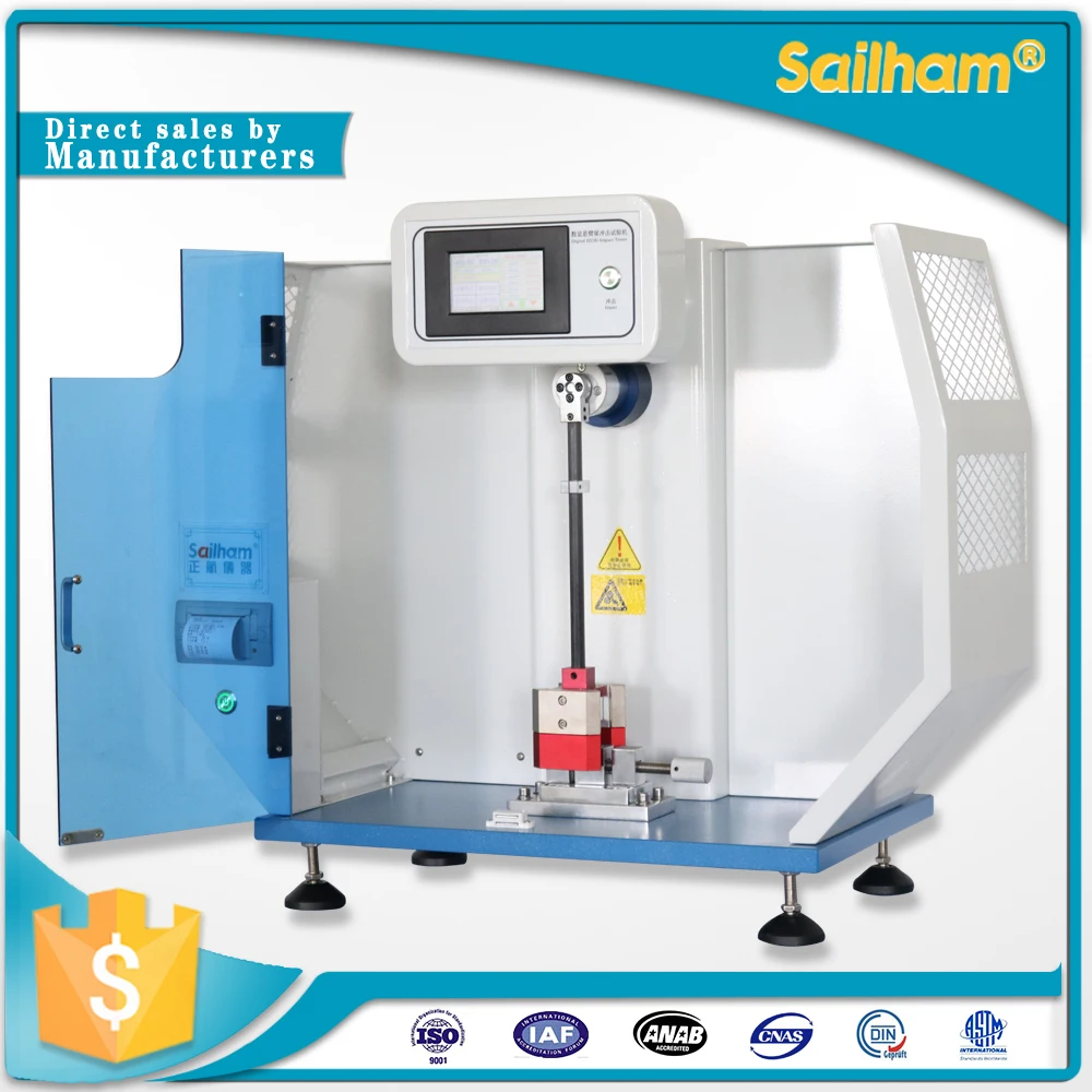 Izod pendulum impact test machine for plastic/ charpy impact tester