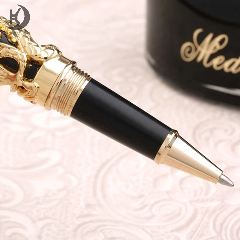 RCJH-679 Luxury Business Gift Pens Smooth Writing Jinhao Brand Dragon Pen High Quality Heavy Metal Gold Roller Pen For Church
