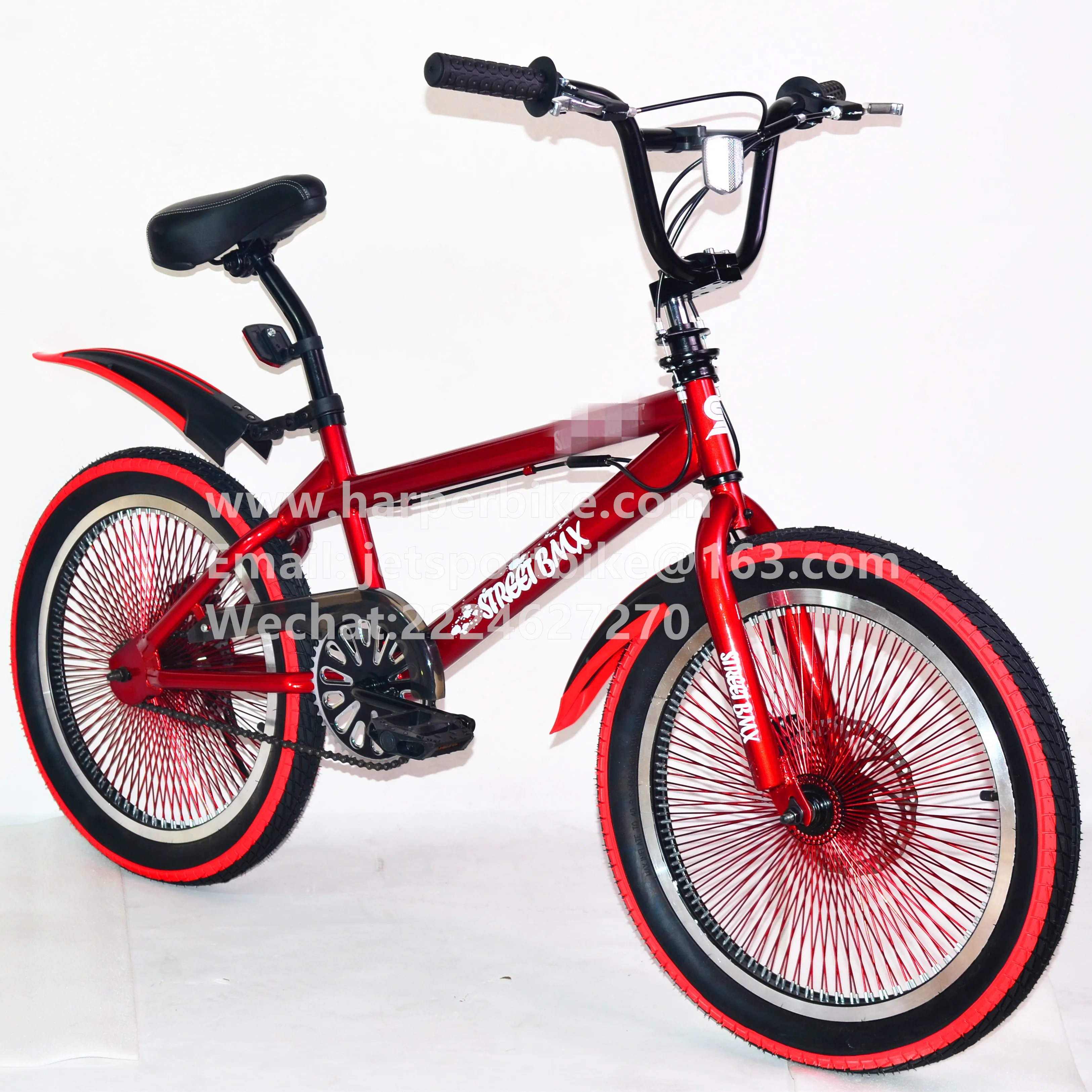 Colorful design 20 inch bmx with 140 spokes for freestyle