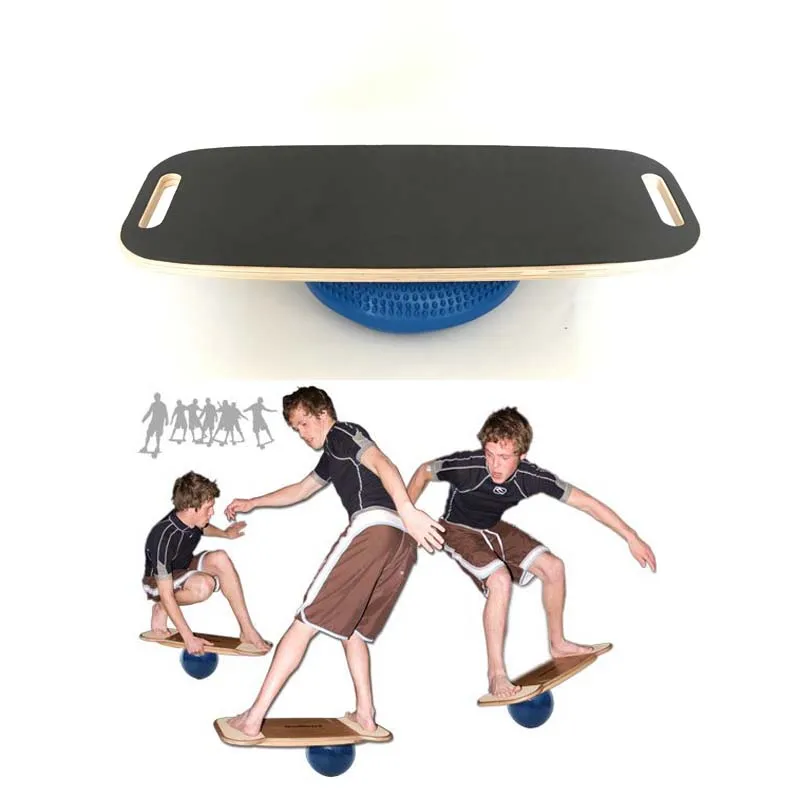 Wobble Rocker Board Balance Standing Roller Balance Pad with Cushion Disc