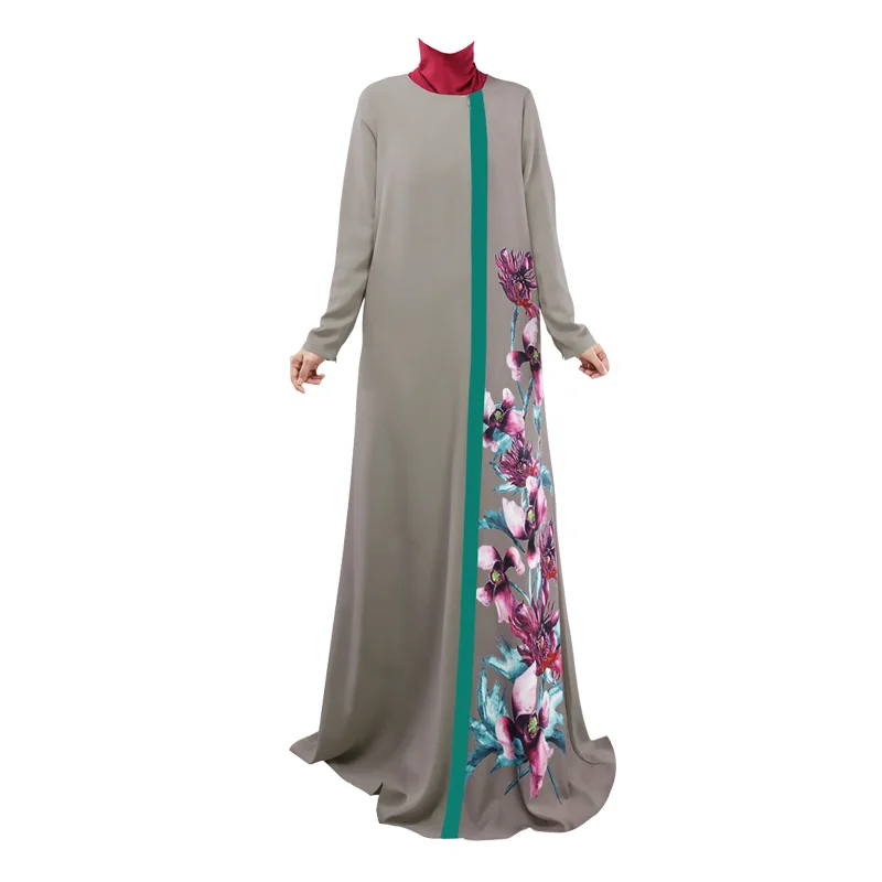 Kaftan abaya burqa fashion design digital printing long maxi dress abaya dubai style