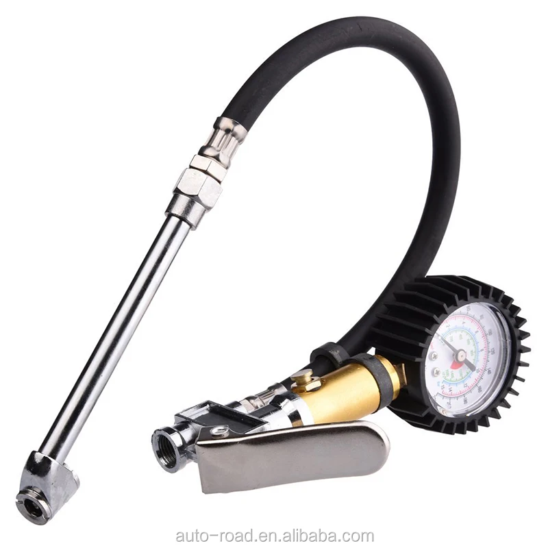High Precision 220PSI Car Handled Tire Inflator Gun Pressure Gauge Air Inflation Pipe Tire Pressure Gun