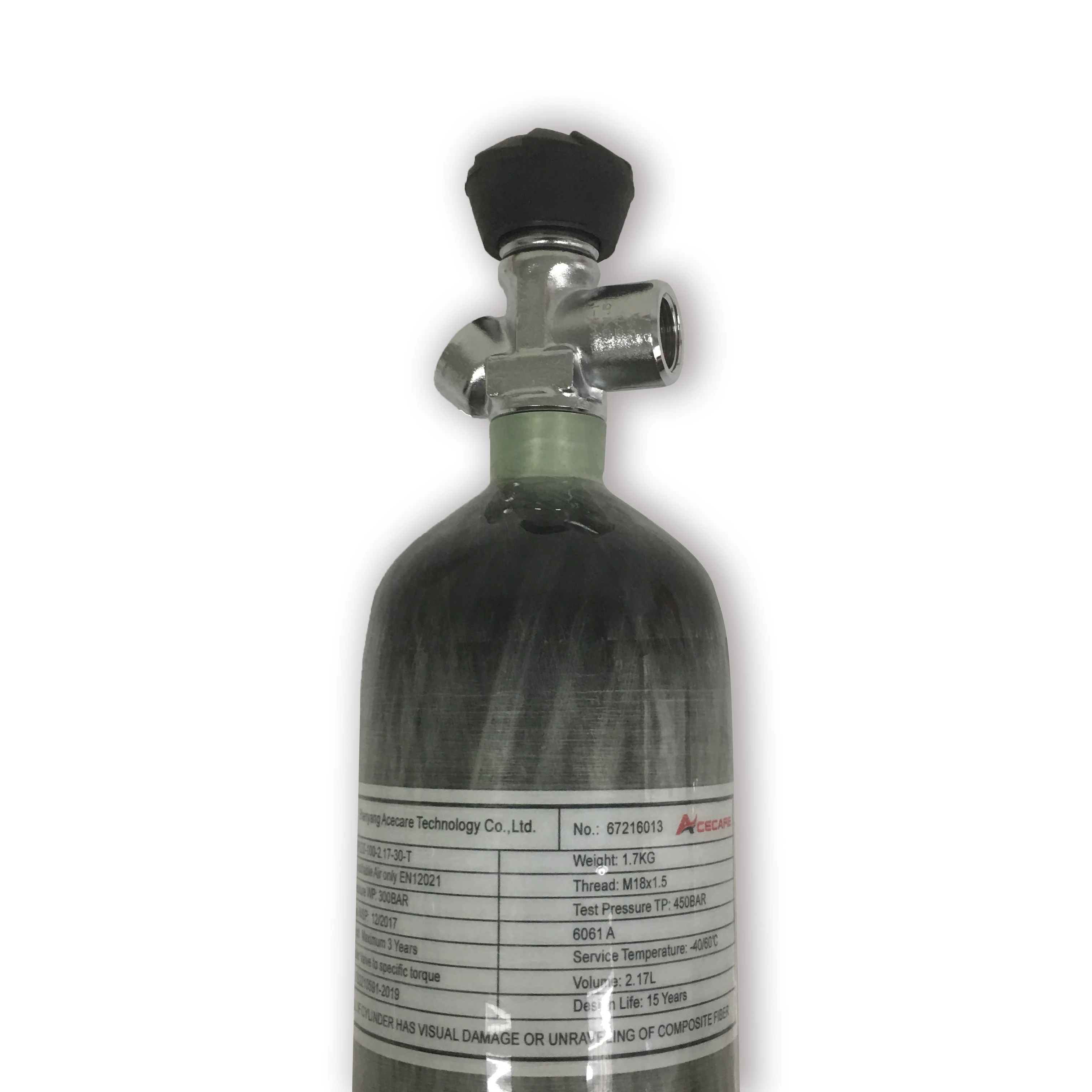 High Pressure 2.17L Gas Cylinder Carbon Fiber pcp game Air Bottle Paintball Tank For Hunting Air gun air with Valve
