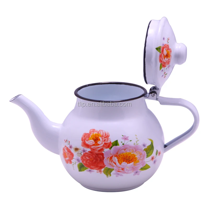 
China manufacturer enamel drinkware round enamel tea pot enamel kettles 