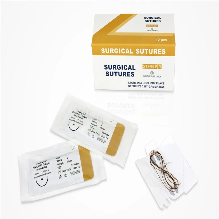 cheap needle with thread 1 0 surgical body stitching nylon suture