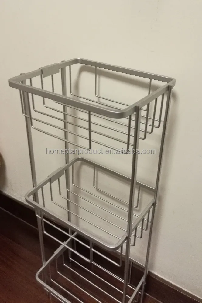 Tension shower caddy and tension pole caddy and bamboo corner caddy and Aluminium bath corner rack, 3 tiers corner shelf