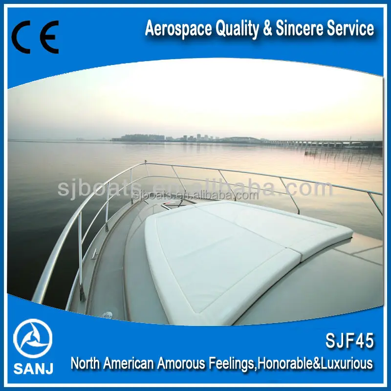 China 45ft luxury yacht boat with Cummins Marine Engines for sale