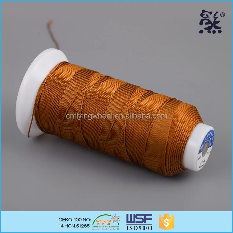 1050D/3 Tex350 Tickets9 100%polyester Filament Sewing Thread 100% Polyester Mercerized Free Sample ISO9001 X-heavy Weight 1050D