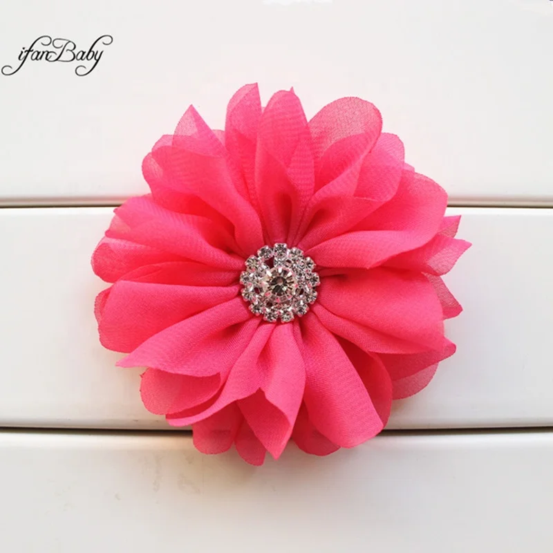 Chiffon Flower Flat Back For Baby Girl Headband Kids Hair Accessories Hair Flower