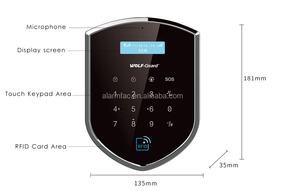 4G wifi wireless home burglar security alarm