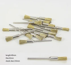 Pen Shape Stainless Steel/Brass Wire Jewelry Bolishing Brush with 2.35 mm Shank