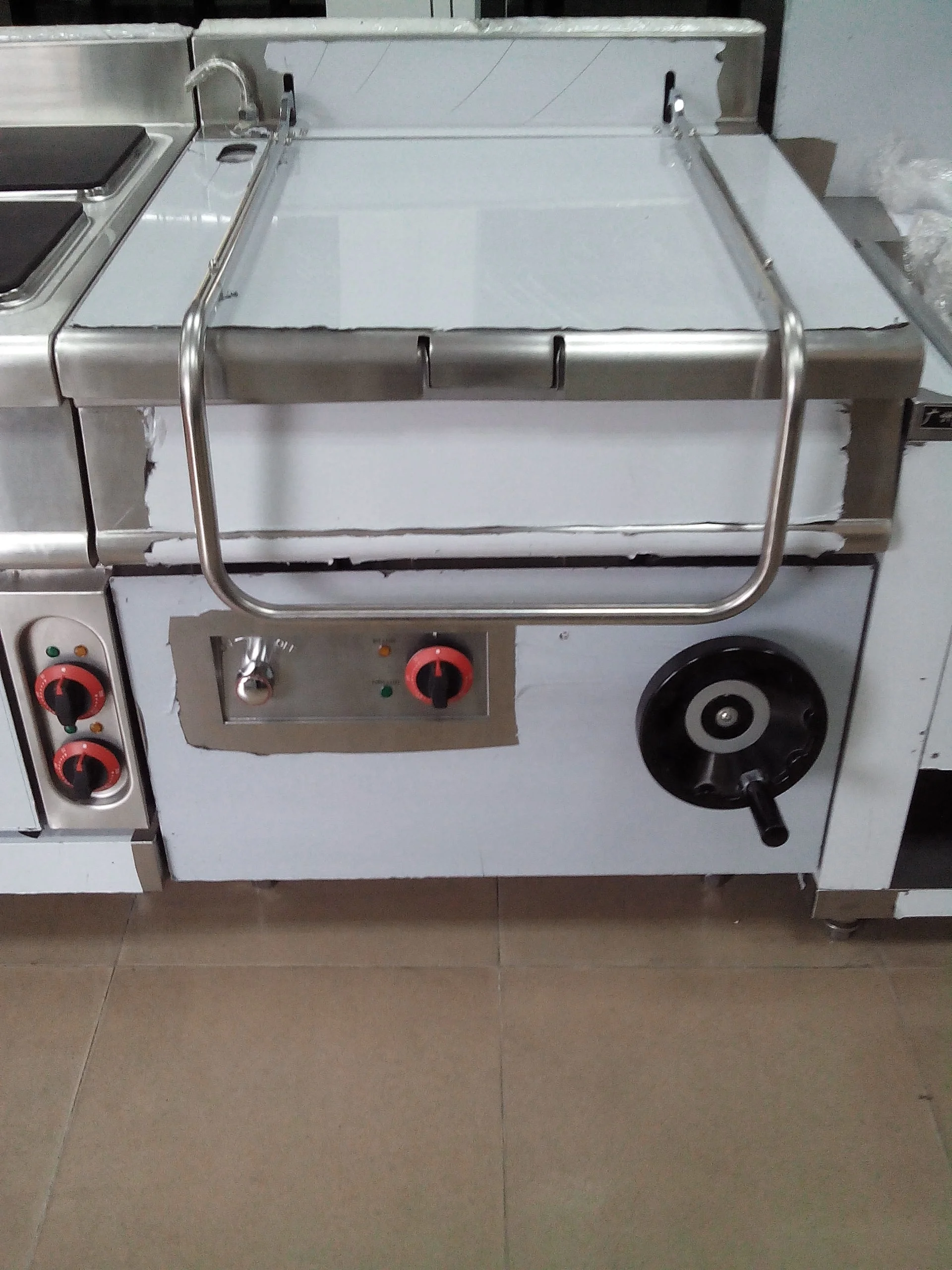 commercial 80 liter kitchen stainless steel gas tilting bratt braising pan for hotel & restaurant