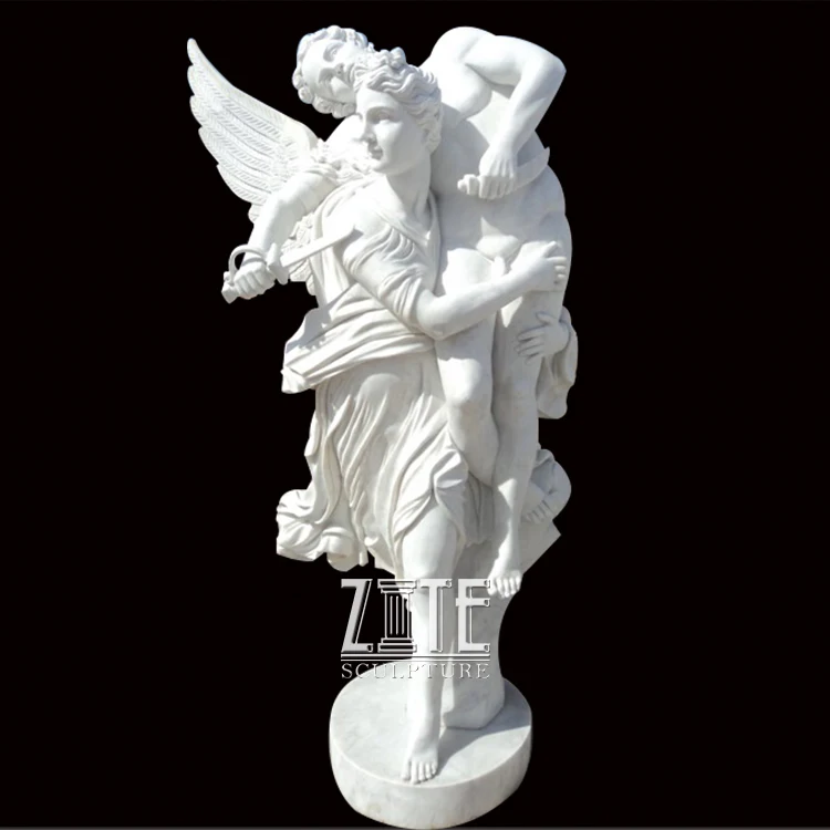 Life Size Kissing Marble Nude Man and Woman Erotic Statues