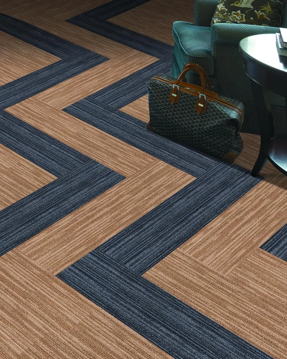 DIY 25x100 cm 100% Nylon Carpet Tiles For High Traffic Area