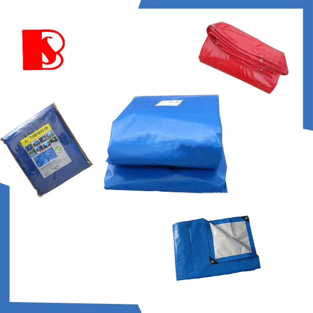 HDPE woven waterproof  PE  coated folding plastic tarpaulin sheet  for floor  covering