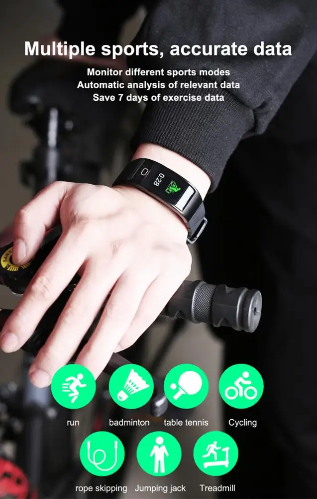 
Exercise recording and tracking men and women all use from Shenzhen smart bracelet 