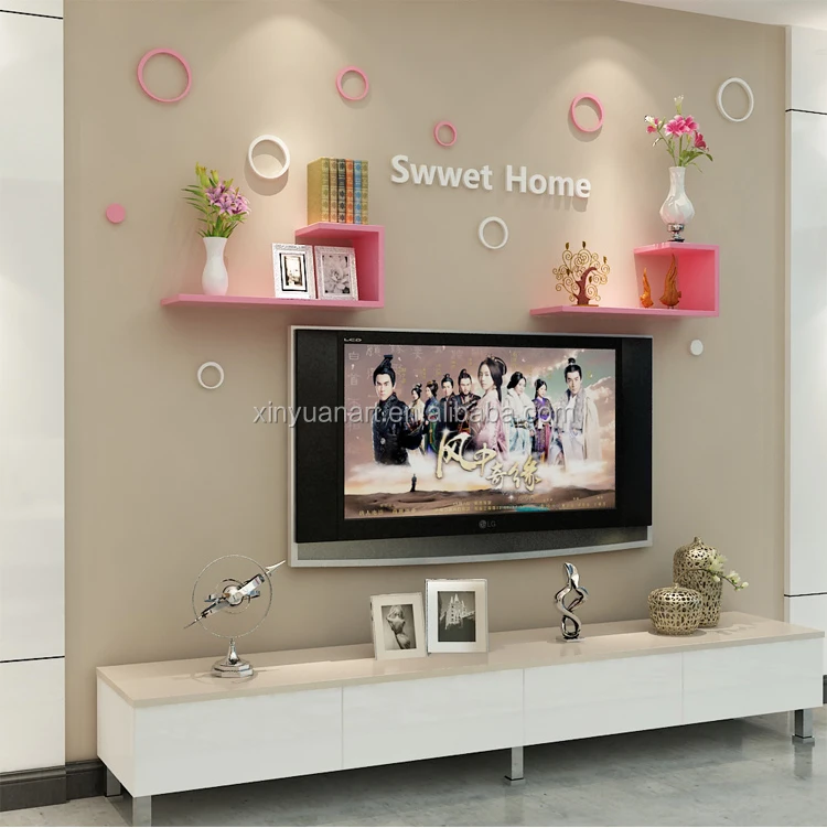 The Best Popular selling wood cube wall shelf decoration