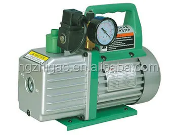 Single stage electric vacuum pump with gauge and valve for new refrigerant