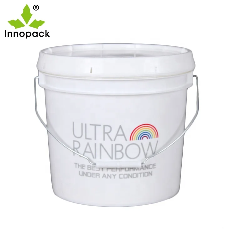 INNOPACK Wholesale 3.5L Small Plastic White Round Buckets drums, pails & barrels