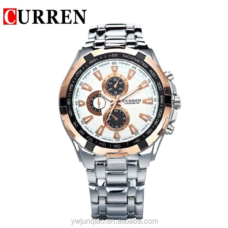 
Hot Selling Stainless Steel Japan Quartz Movt Men International Wrist Watch Brands Curren 