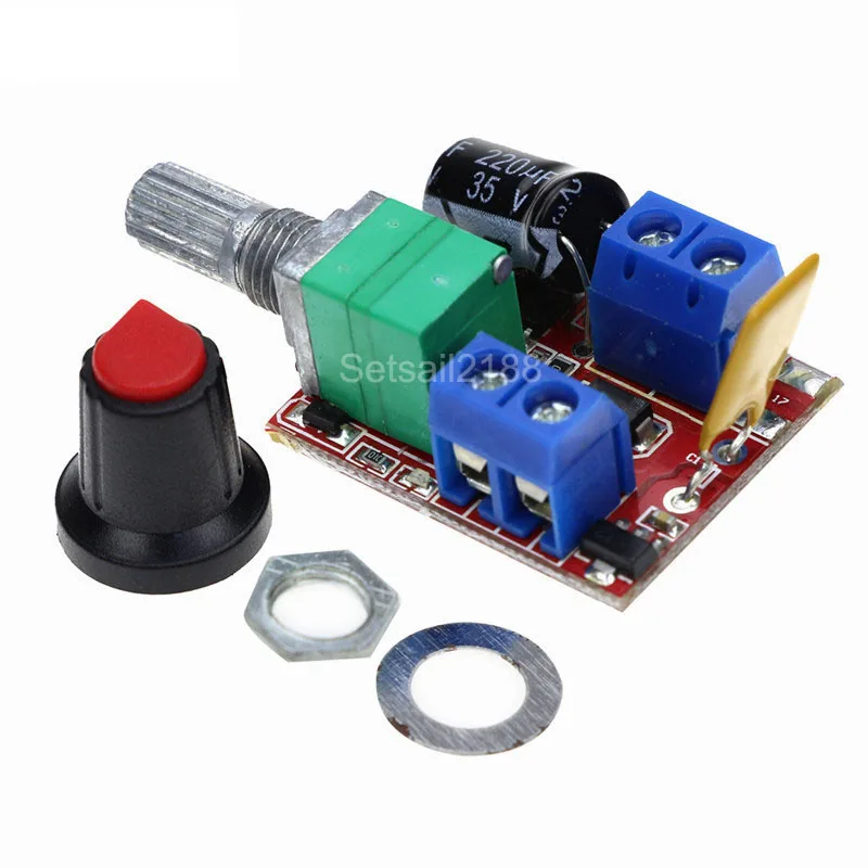 5A 90W Mini PWM DC Motor Speed control Controller switch Module LED Dimmer 6V 12V 24V 3V-35V
