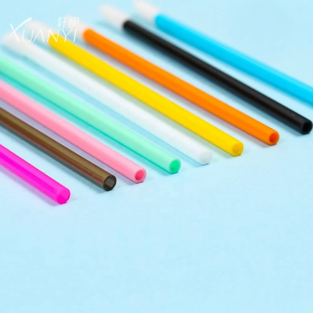 Manufacturers wholesale hollow flocking disposable lip brush lip gloss brush beauty makeup wand