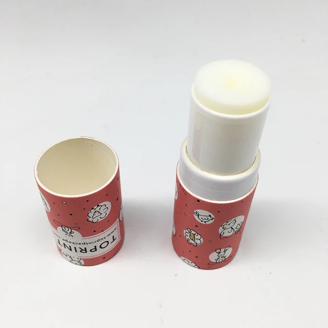 
Supplier customized cartoon design cosmetic paper cardboard packaging tube for solid perfume/lipstick/deodorant 