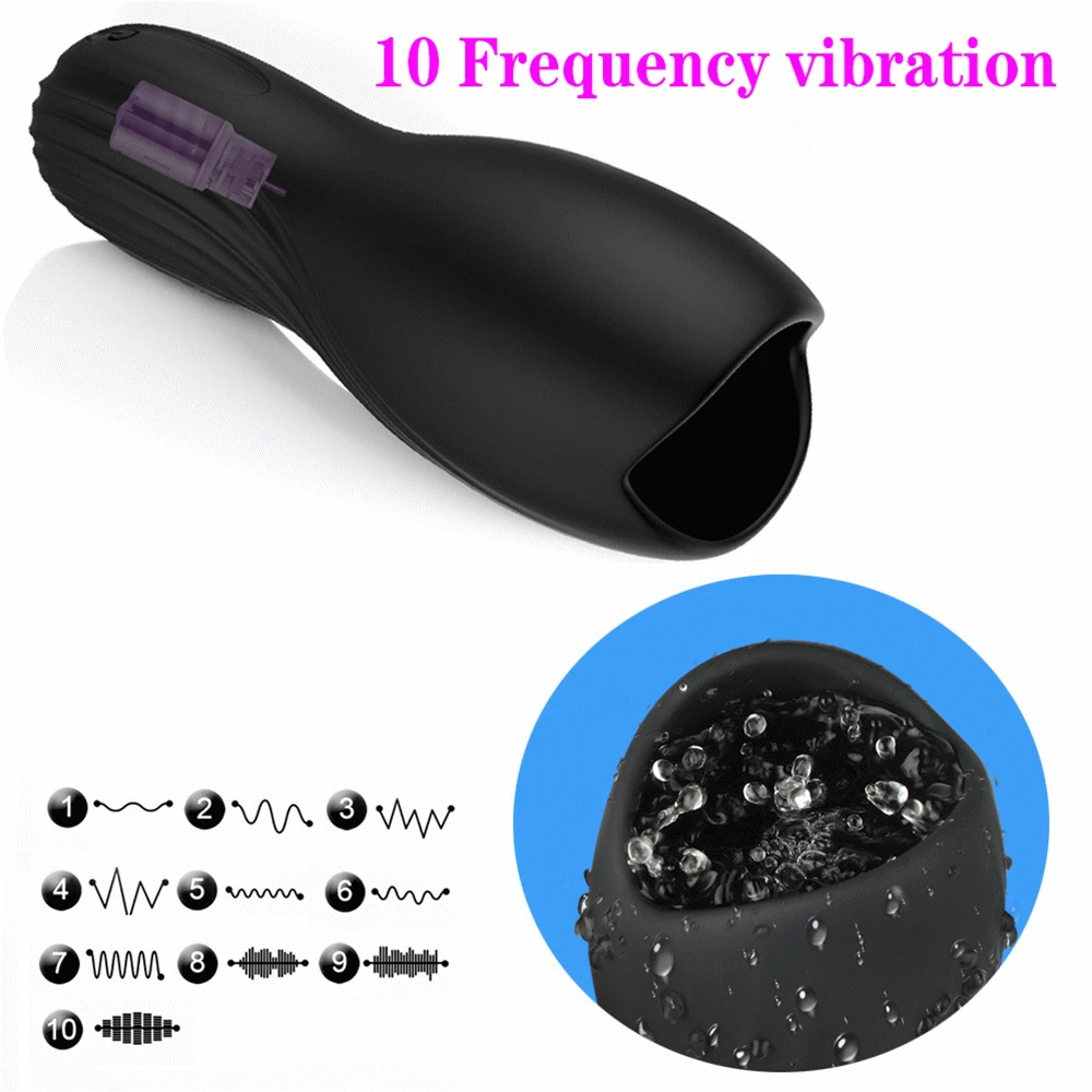 Vibrating Penis Enlargement Exercise Pumps Automatic Delay Glans Training Pump Masturbation Cup Oral Sex Pussy Licking Sex Toys