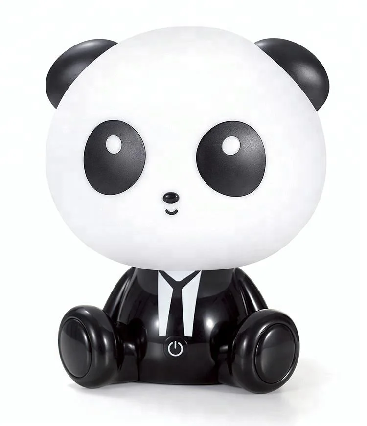 Plastic panda touch table lamp usb energy saving night light bedside lamp