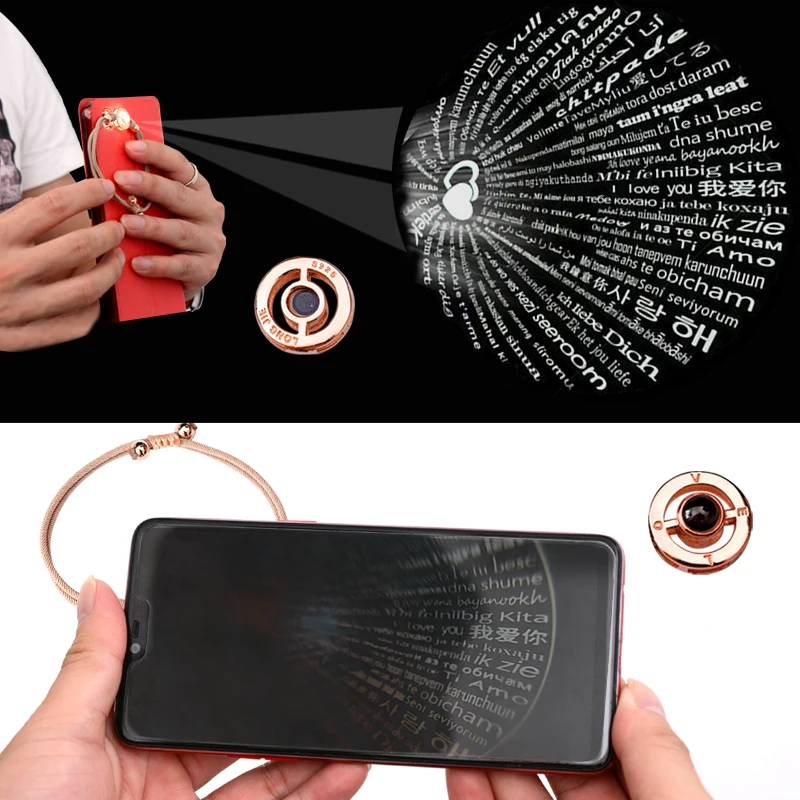 
LONGJIE factory direct wholesale 100 languages of I love you 925 silver bangle rose gold unisex couples handmade rope bracelet 