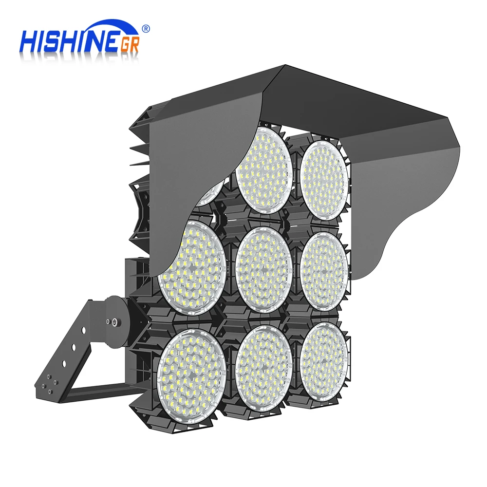 Hishine Wi sun High Mast Light Outdoor Waterproof Football Field Light 1000w Led Projector Lighting IP67 Aluminum Alloy 80 7 Yea