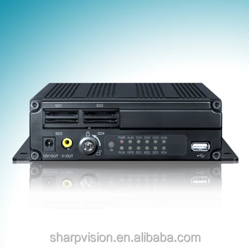H.264 4-канальный dvr автомобиля с 3 г/4 г, wi-fi, функция g-сенсор