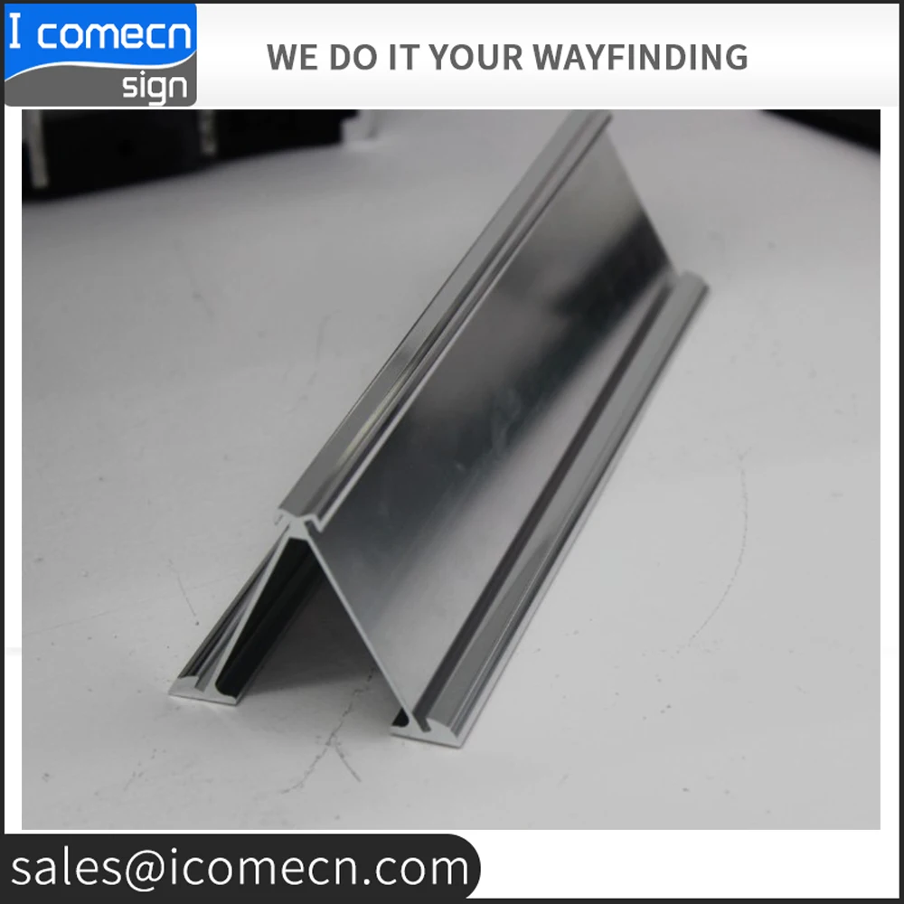 Good price 2*8 engraving plate anodized Metal table nameplate sign holder