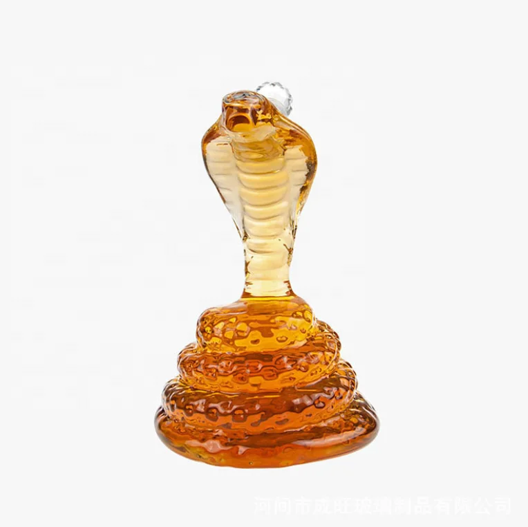 Unique Zodiac Animal Snake Shape Wine Glass Bottle For Bourbon Whiskey Tequila