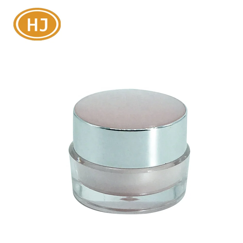 
5g Skin Care Eye Cream Empty Cosmetic Mini Container Round Golden Pink Acrylic Plastic Cream Jar 