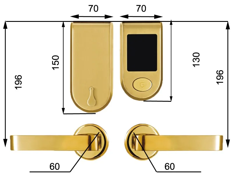 
Manufacturer RF card separated door lock smart Hotel lock 