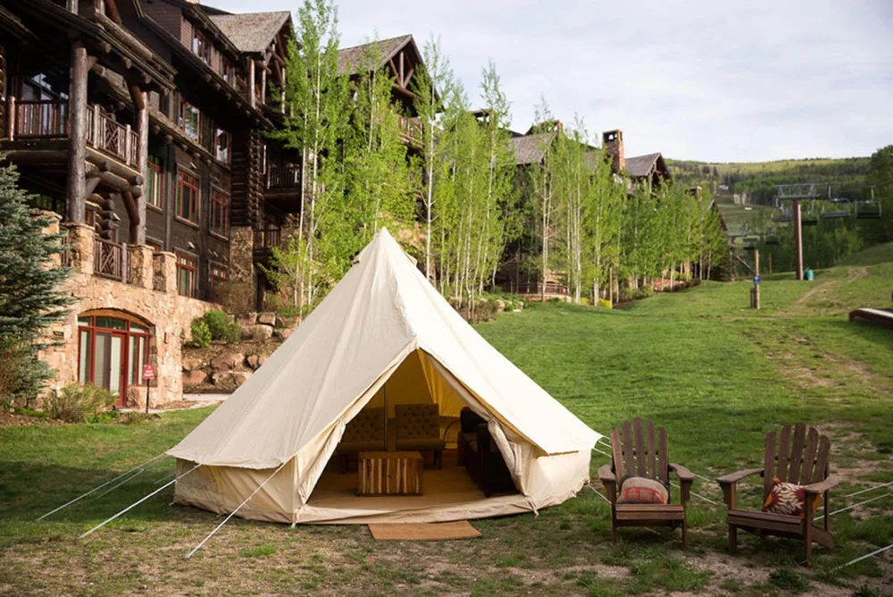 Trade Assurance 5M Fire Flame Resistant Durable Waterproof Cotton Canvas Bell Tent