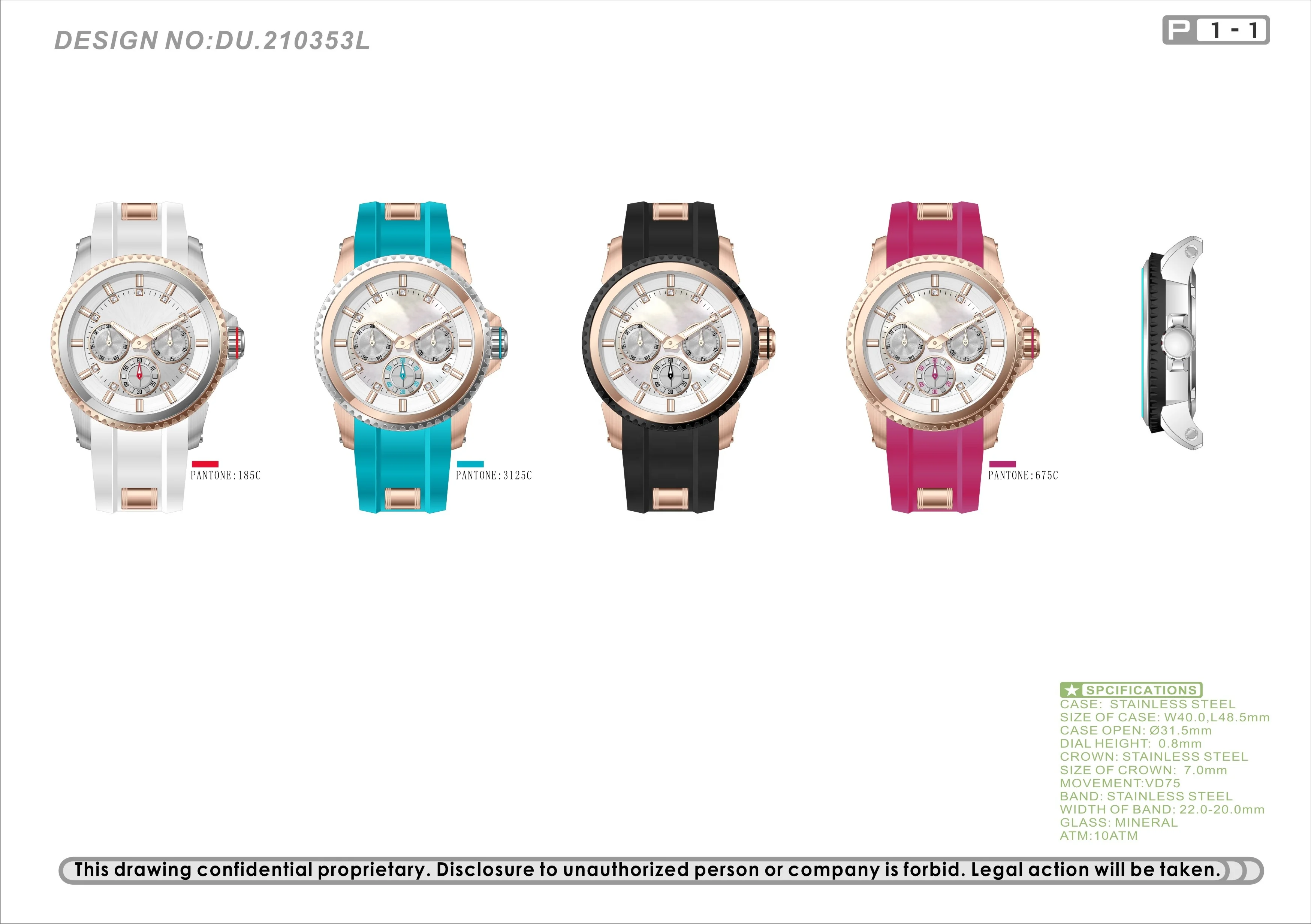 new designer watch silicone wristwatch 3eyes decoration quartz watch fashion steel ladies wrist watch