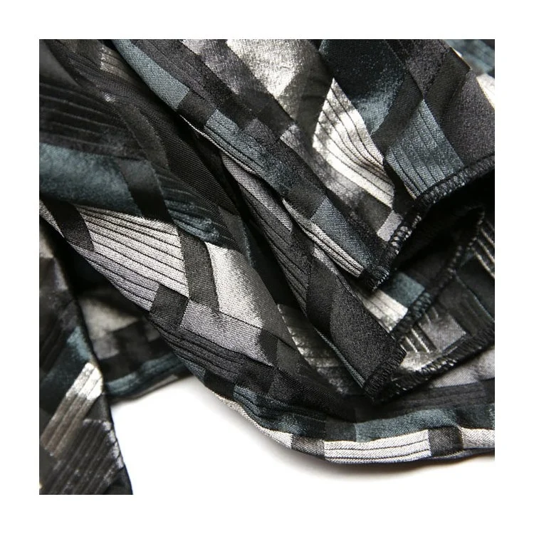 JBS5157N Wholesale china merchandise cheap polyester rolls knit spandex jacquard abstract line fabric