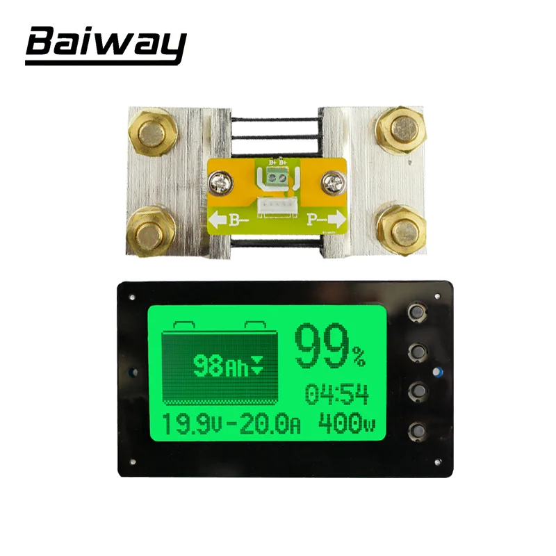 BW-TF03 100V500A Universal LCD RV Car Acid Lead Lithium Battery voltage Capacity Indicator meter tester Coulomb Counter