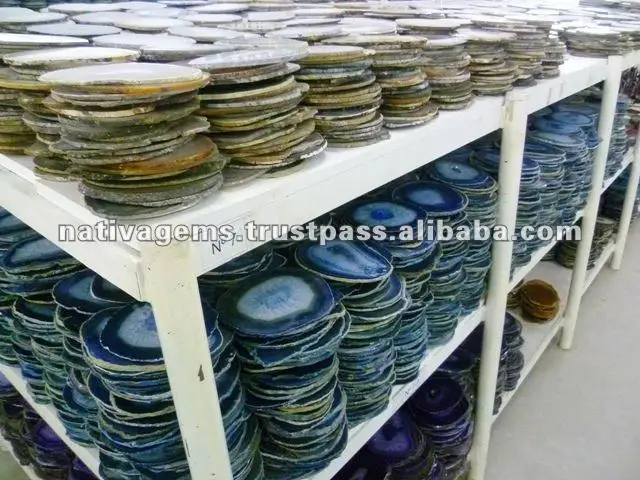 HIGH QUALITY NATURAL AGATE SLICES FOR WHOLESALE
