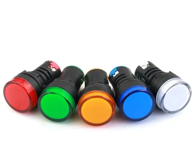 Светодиодный индикатор питания AD16-22DS 12 В 24 220 380 22DS красный зеленый желтый синий белый