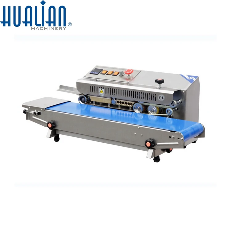 FR-770I HUALIAN good quality suitable for euro market with Stainless steel base board embossing coding band Sealer Machine