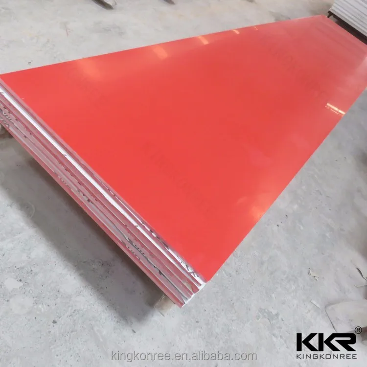 Большие плиты cut-to-size дешевые скидка красный твердой поверхности столешницы