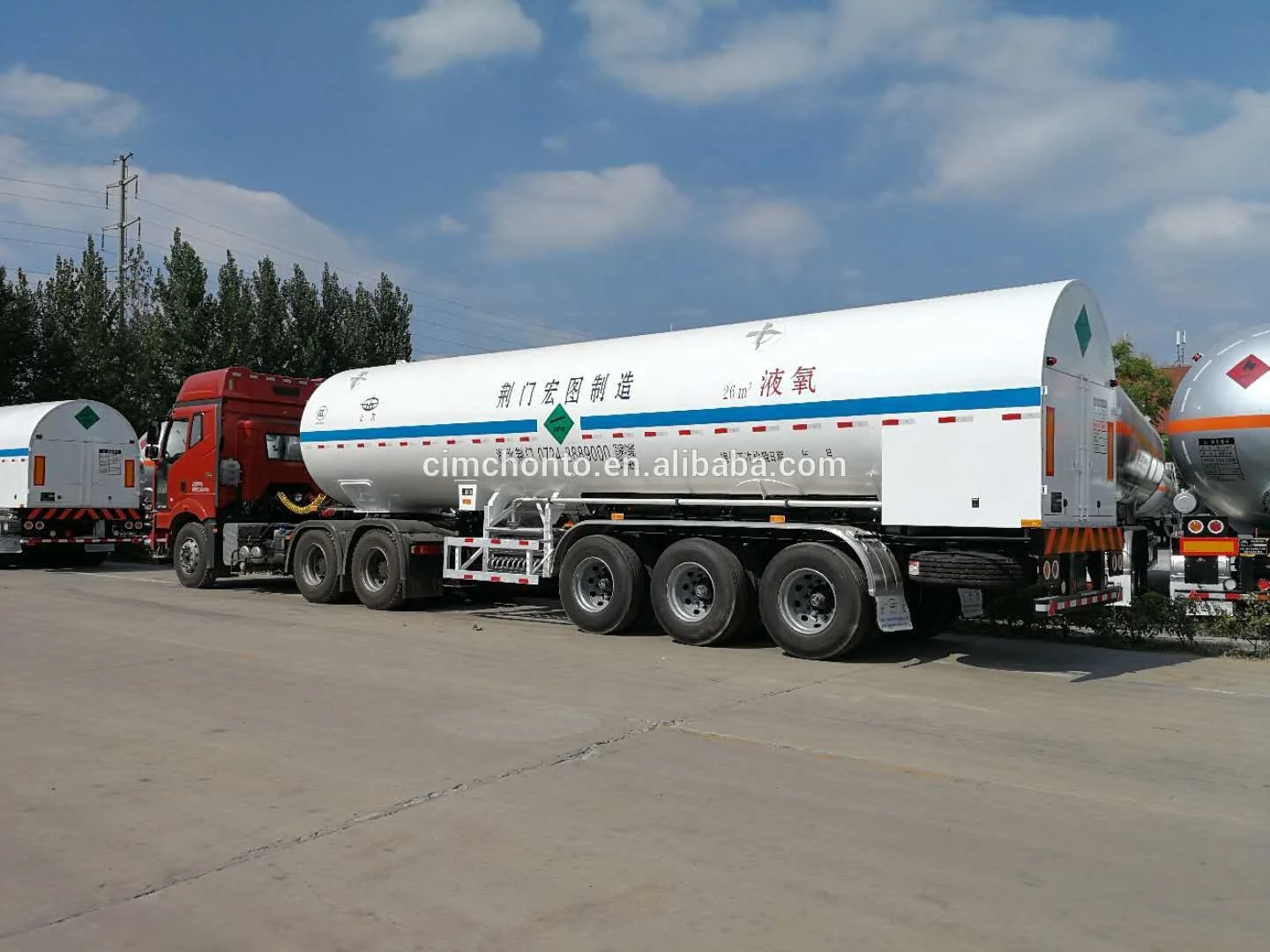 Резервуар для полуприцепа с жидким кислородом, 26 куб. М